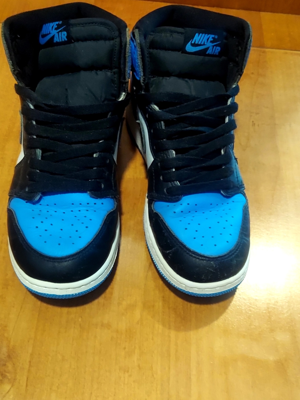 Jordan High-Top Sneakers — Black & Blue